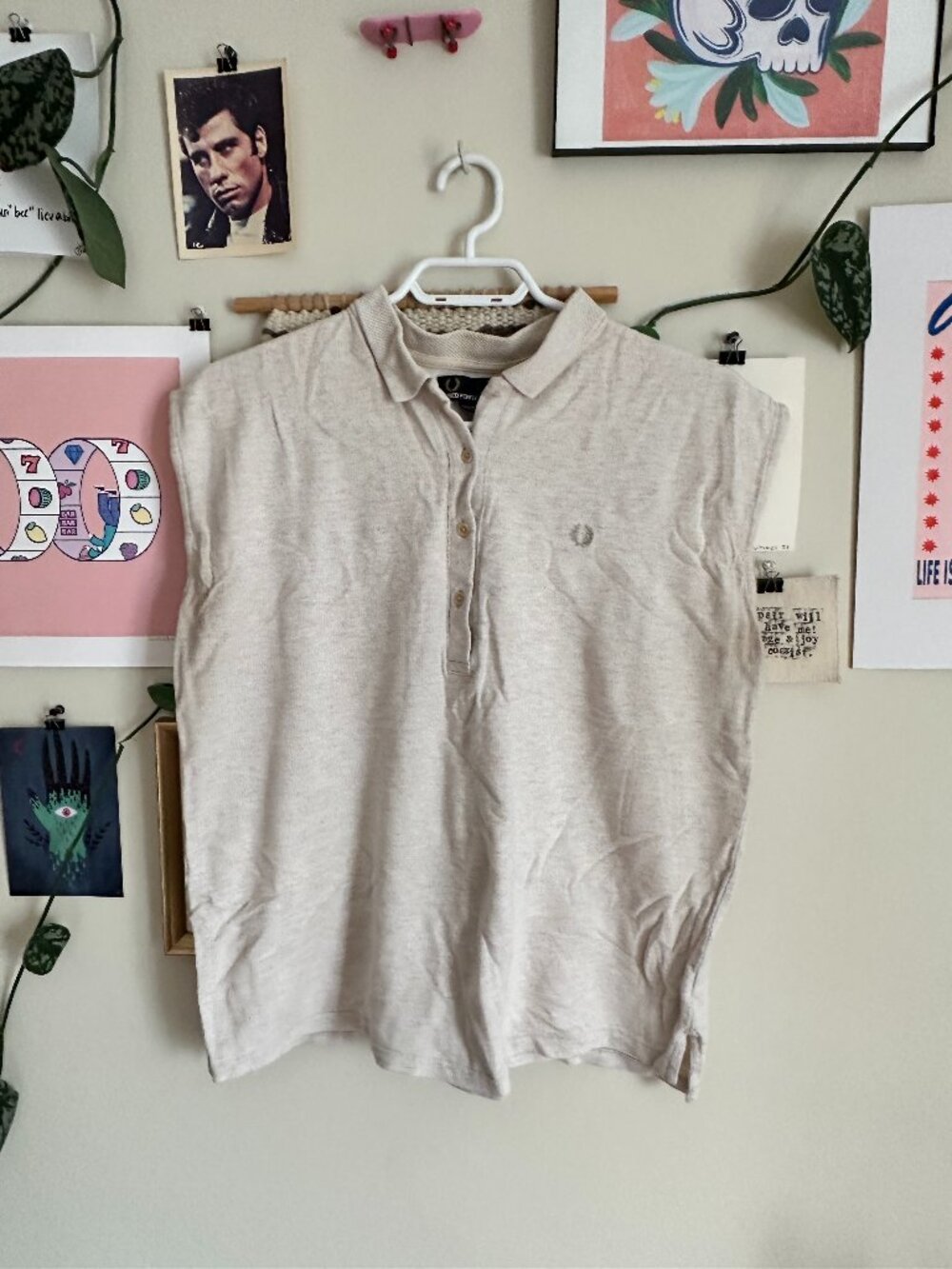 vintage Fred Perry cap sleeve polo